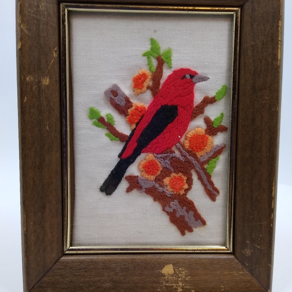 VintagevHand embroidered pictures.